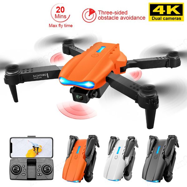 

e99 pro mini drone 4k hd 1080p wifi professional wide angle camera fpv drones obstacle avoidance rc helicopters quadcopter toys gifts fly dr