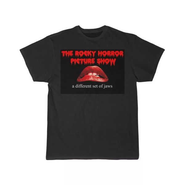 

the rocky horror picture show a different set of jaws men's short sleeve tee, White;black