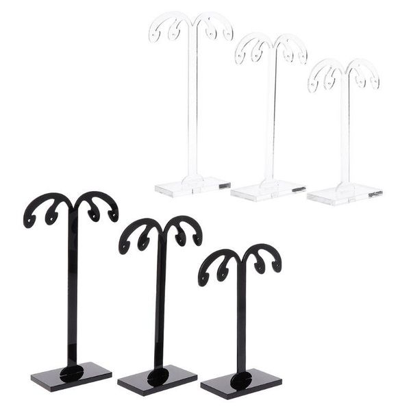 

jewelry pouches, bags 3 pcs/set acrylic earrings ear studs display stand earring showing storage props shelf, Pink;blue