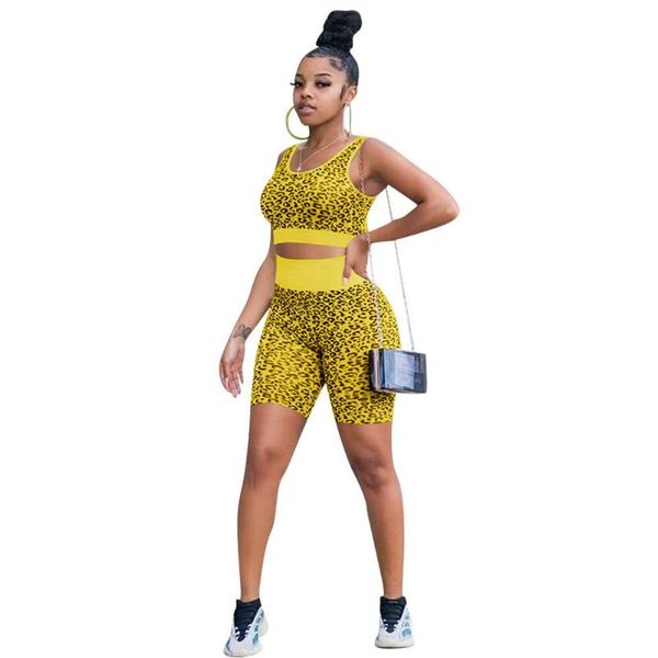 

women's tracksuits women shorts set summer 2021 fashion o neck sleeveless crop tank biker 2 piece plus size tracksuit, Gray