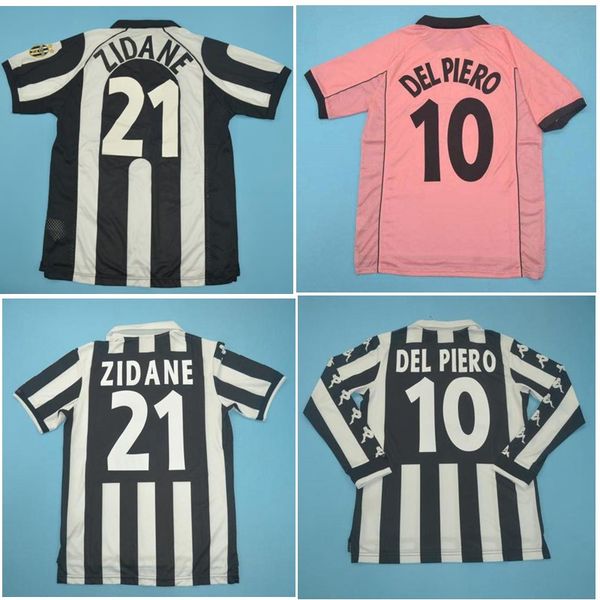 

97 98 99 00 davids retro soccer jerseys zidane football shirt 1997 1998 1999 2000 del piero jersey inzaghi classic vintage maillot de foot, Black;yellow