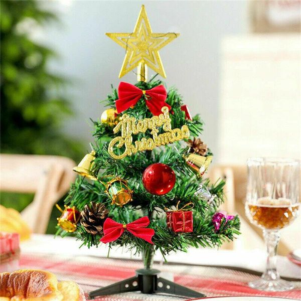 

christmas decorations led artificial small mini tree tabledesk ornaments xmas home decor children's office family scene arrangement