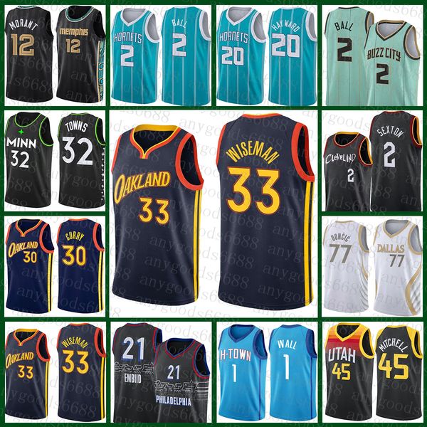 

james 33 wiseman goldenstatewarriorsjersey tyler 14 herro jimmy 22 butler stephen 30 curry basketball jersey 2020 2021 new, Black;red
