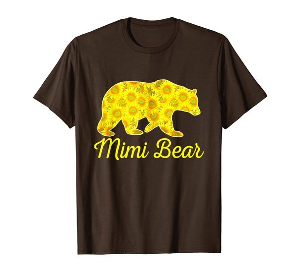 

mimi bear sunflower thanksgiving mothers day gift t-shirt, White;black
