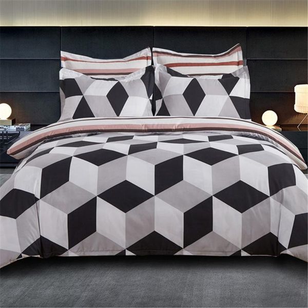 

bedding sets zeimon home textiles geometric duvet cover pillowcase simple boy girls stripe single twin double beds quilt