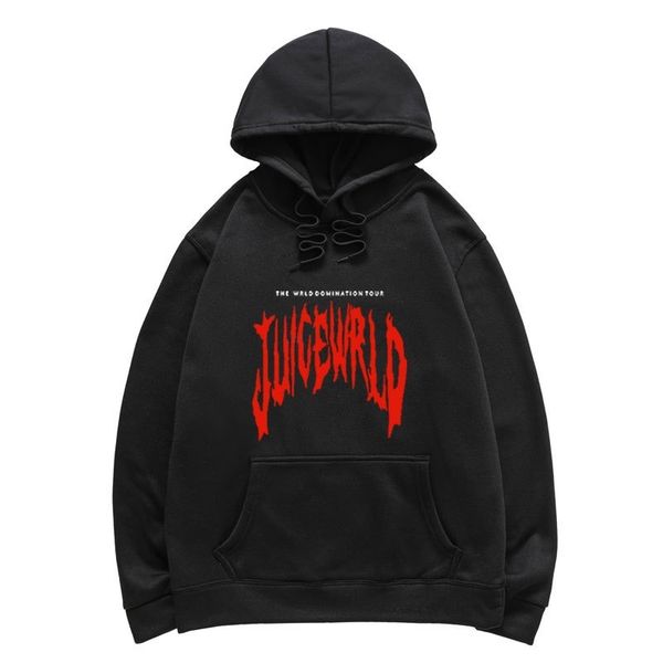 

singer juice wrld casual plush hoodie for men and women, Black