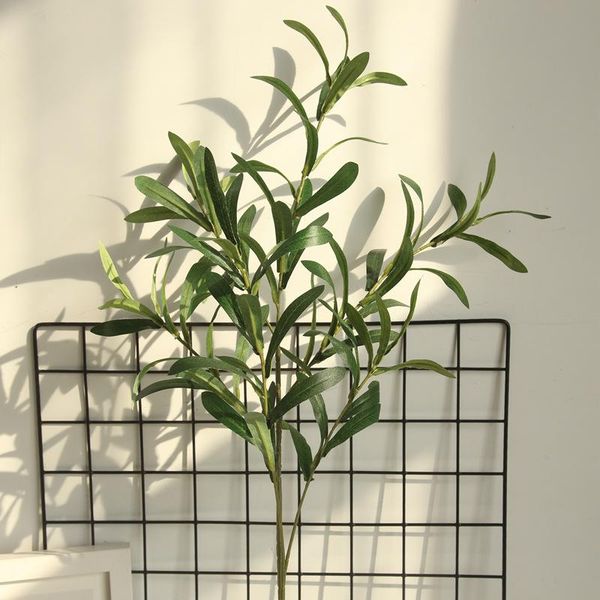 

artificial olive leaf branch leaves foliage fake flowers wedding plant for home decoration decorative & wreaths