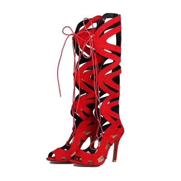 

sandals 2021 summer solid color cross strap fish mouth fashion cool boots, Black