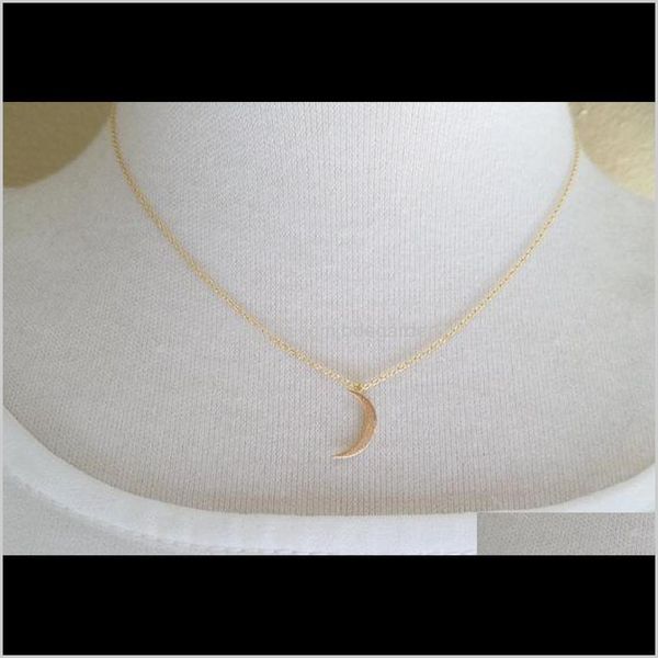 

pendant necklaces & pendants drop delivery 2021 crescent necklace tiny sier or rose gold moon jewelry dainty and delicate birthday wedding b, Silver