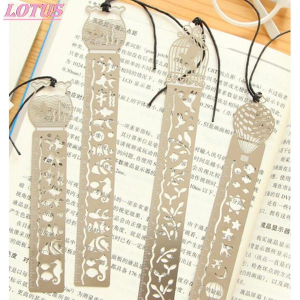 

bookmark ultra-thin metal tape ruler brief book marker fashion bookmarks for books stationery gifts delicate cutout mark