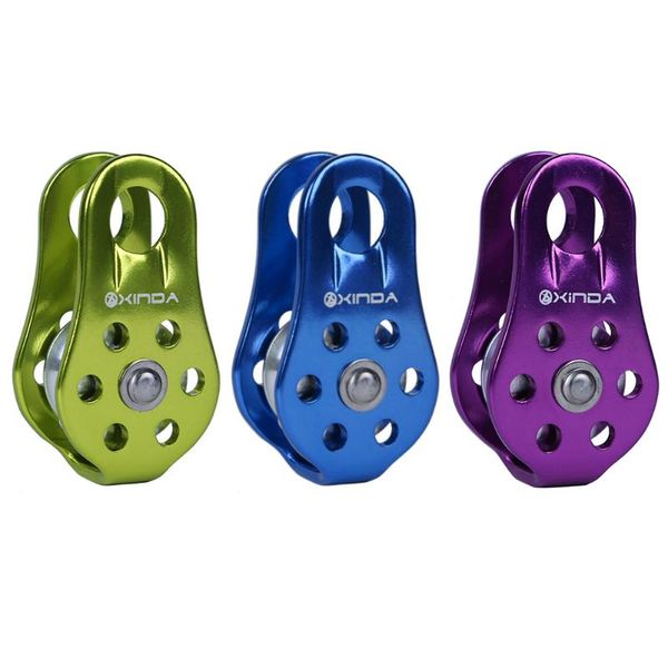

cords, slings and webbing rock climbing 26kn fixed single rope pulley rescue survival sheave arborist gear for short distance crossing/indoo