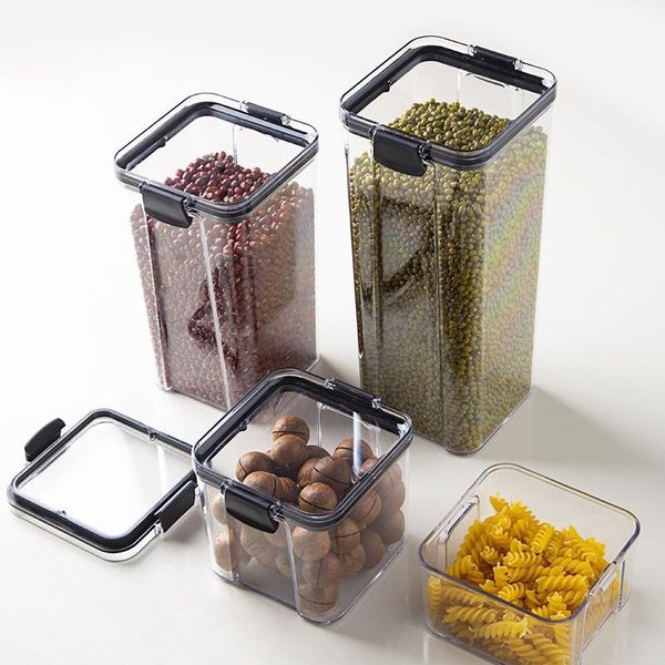 

storage bottles & jars transparent container airtight food kitchen box accessories organization rangement cuisine home ec50sn