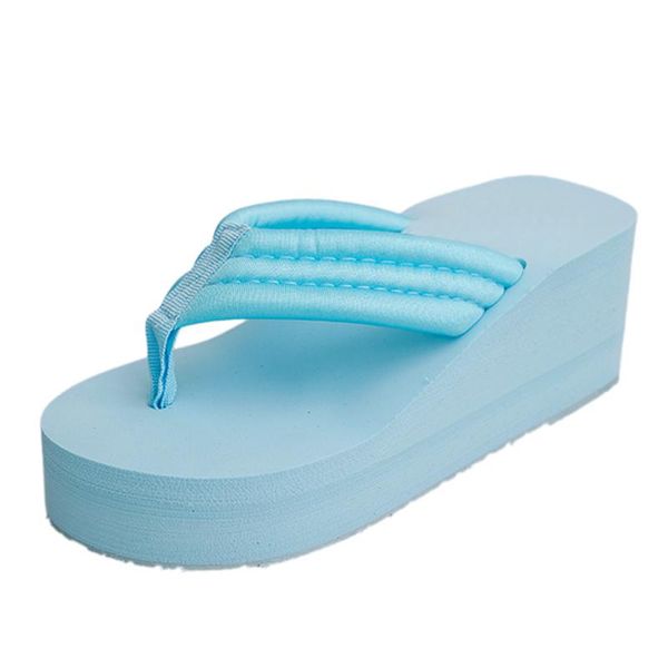 

platform women slides summer flip flops wedges shoes 2021 drop woman eva high beach creepers size slippers, Black