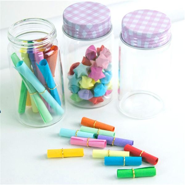

storage bottles & jars 100ml clear glass vial with pink aluminum lid originality gifts crafts empty cosmetic jar candy food pot refillable s