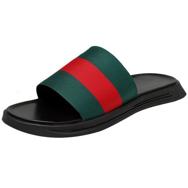 

slippers men's summer fashion wear korean style anti slip soft soled slippers beach shoes zgmv, Black