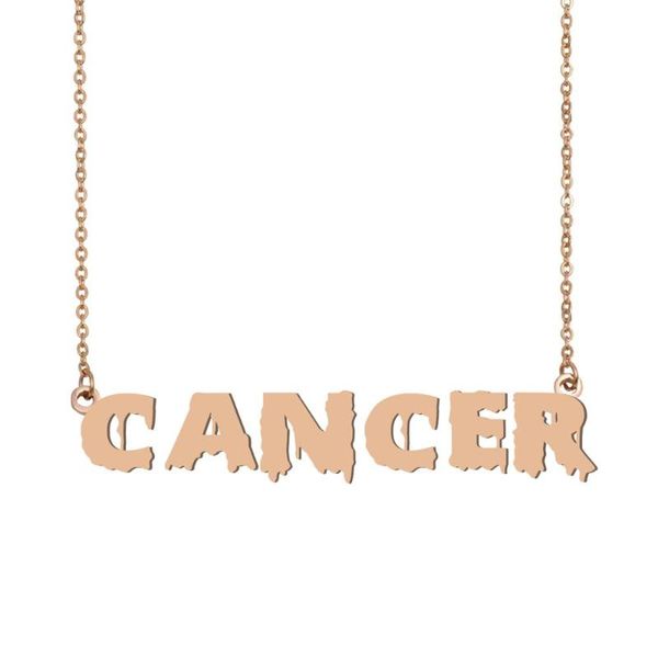 

pendant necklaces cancer name necklace , cool bloody art for halloween and santa's day jewelry gift kids boys girls, Silver