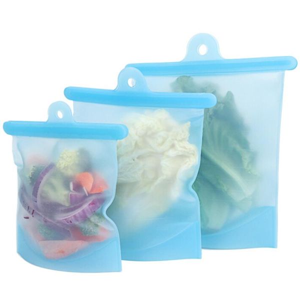 

food savers & storage containers bag reusable silicone sealing bags wraps fridge container fruit fish fresh preserving