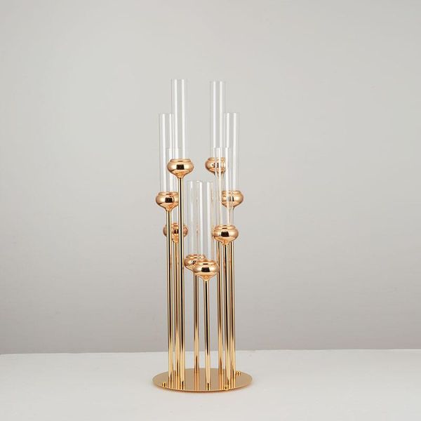 

candle holders 10 pcs metal candelabras 91 cm height 8 arms luxury wedding table centerpiece candlesticks home decoration