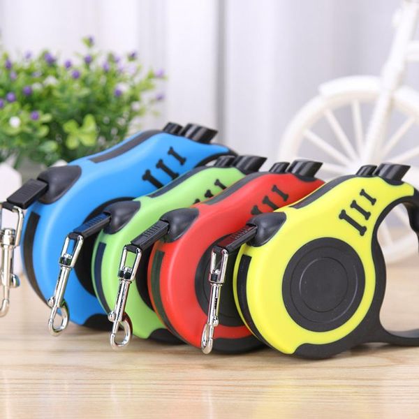

dog collars & leashes 3m/5m retractable leash automatic flexible puppy cat traction rope belt for small medium dogs pet products