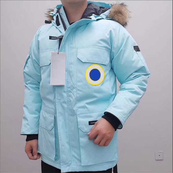 

2021 winter hip-hop street fashion men's designer casual down jacket loose couples wear authentic thick jackets outside, Black