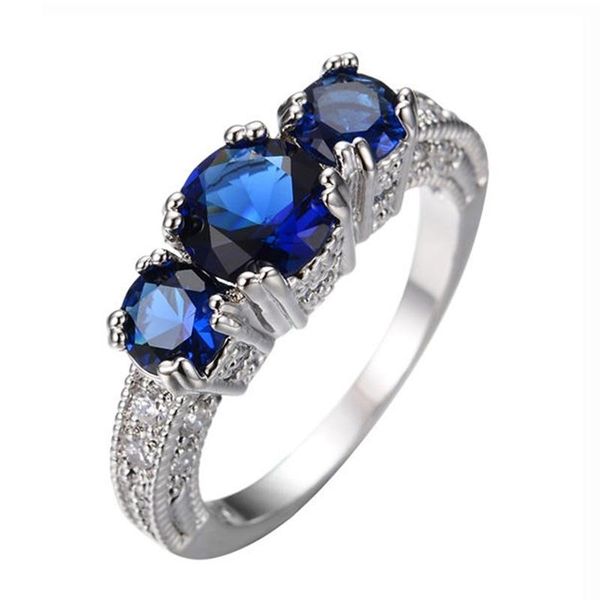 

cluster rings classic ladies silver color three stone fashion women engagement wedding jewelry accessories for female gift, Golden;silver