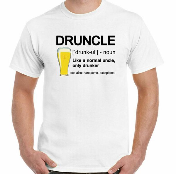 

uncle t-shirt druncle beer funny mens father's day t-shirt funcle gift, White;black