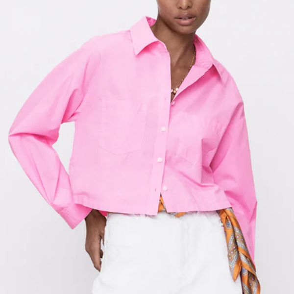 

za summer women casual blouse long sleeve solid turn down collar female loose thin single breasted with pockets 210422, White