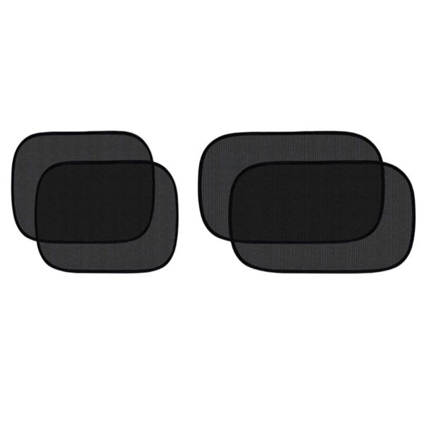 

4pcs car sun shade window glare protector universal auto back seat sunshade(black) sunshade