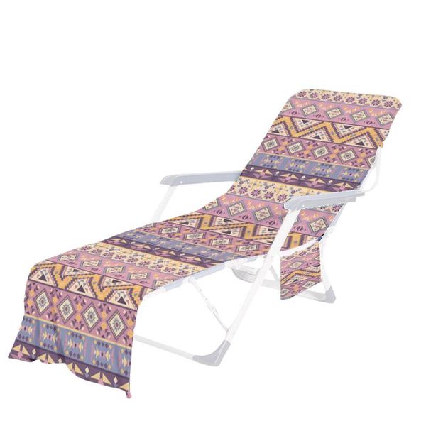 

summer beach lounge chair cover with pocket outdoor garden towel sunbath pool party lounger covers