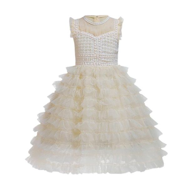 

girl's dresses toddler kids baby girls lace tulle tiered layered dress tutu princess outfits vetement fille ropa niÃ±a meisjes kleding s, Red;yellow