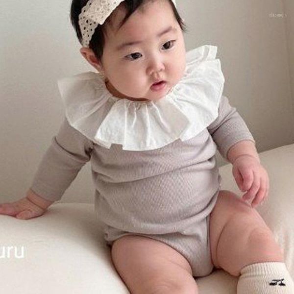 

rompers big lapel bottoming crawl suit baby girls and boys clothes bodysuit luxury designer boy, Blue