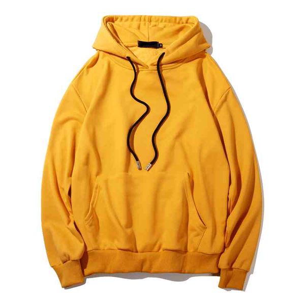

2021 winter women brand hoodie casual thicken cotton sweatshirt female loose solid hooded warm sweatshirts clothes, Black