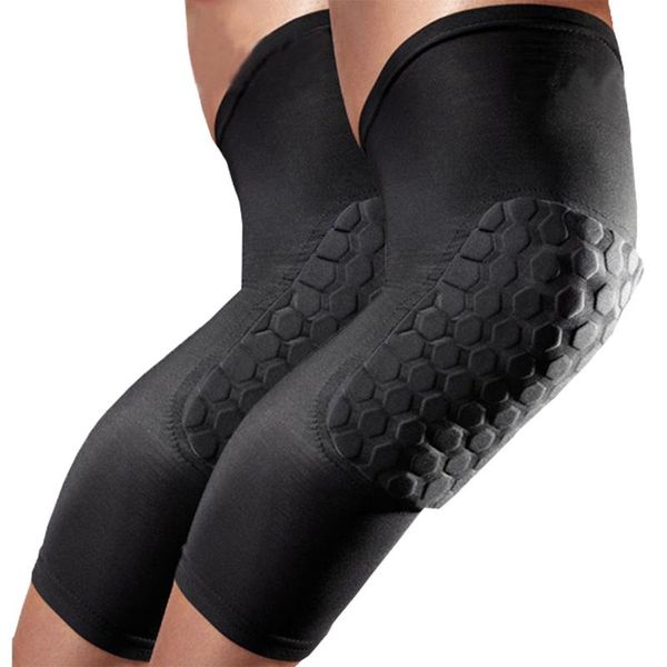 

breathable honeycomb knee protector basketball climbing professional outdoor sports 4 colors elbow & pads, Black;gray