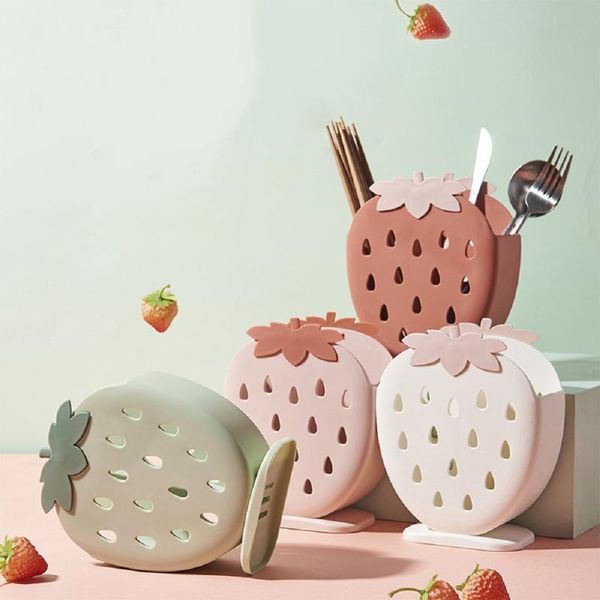 

kitchen storage & organization pink tableware drying container drainer for spoon fork knife chopsticks utensil organizer holder rack