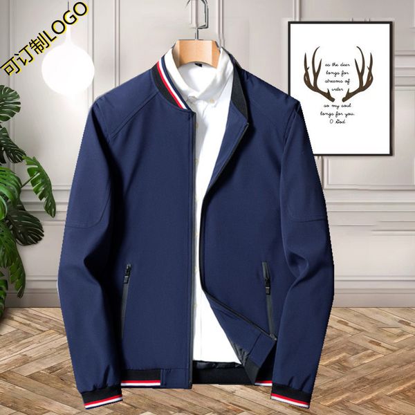 

jacket autumn men's thin baseball korean slim stand collar warm, Black;brown