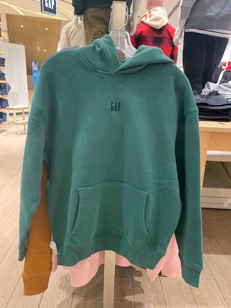 

brand hoodie gap2021 new sweater men's carbon brushed fleece sports 627539, Black