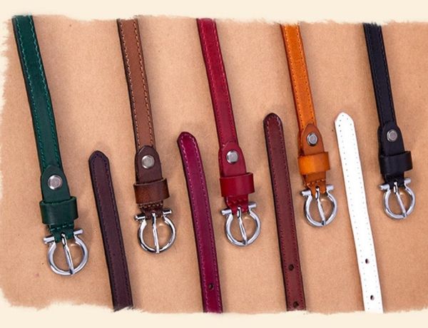 

belts ladies belt waist for jeans pants coats dress simple and versatile layer cowhide fashion thin multiple styles 002, Black;brown