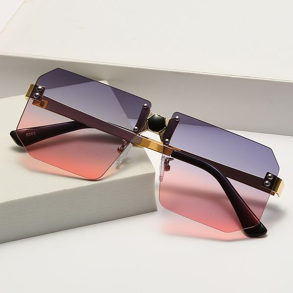 

2021 summer square retro metal sunglasses men's and women's fashion driving driver glasses sunshade uv400 pink shades for women, White;black