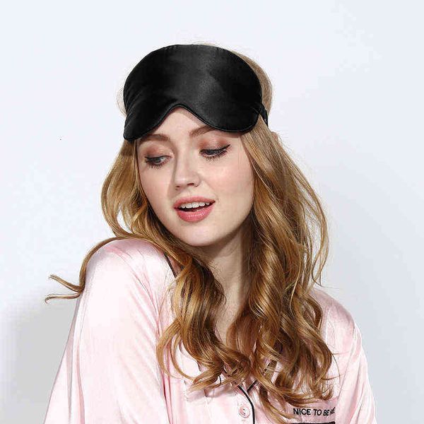

sleep masks silk eye mask embroidery solid color printing ice silk dark bag