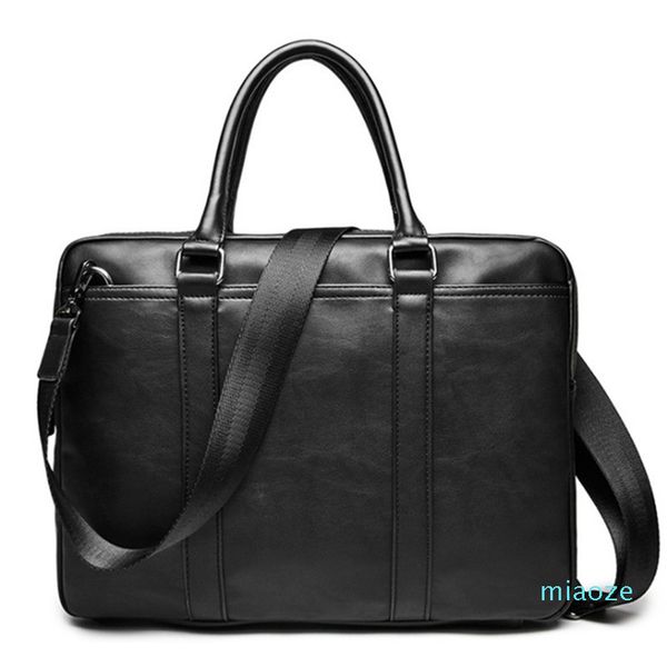 

promotion simple famous brand business men briefcase bag luxury leather lapbag man shoulder bag bolsa maleta