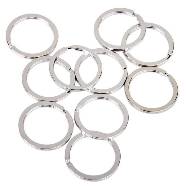 

keychains flat rings for 2 mm x 30 100 pcs - silver
