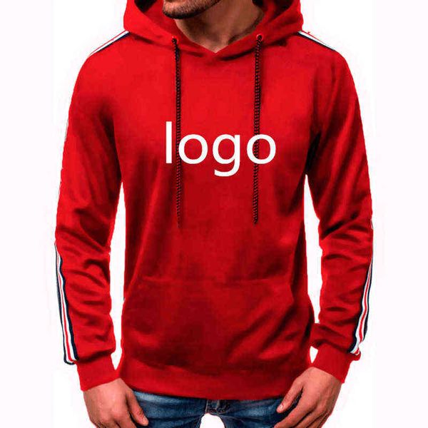 

casual men's pullover can custom printing casual sweatshirt spring autumn cotton men's hoodie g1214, Black
