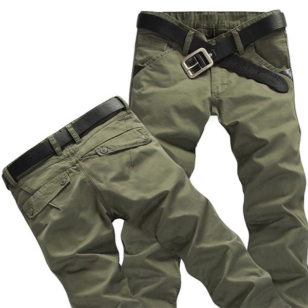 Verão Inverno Elasticity Mens Calças de Carga Rugged Silm Fit Milltary Exército Macacão Tático Calças Casuais 38 210715