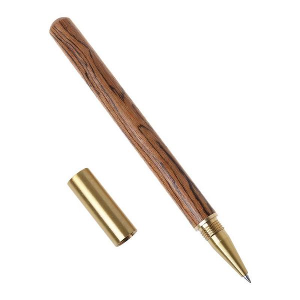 

wood brass ballpoint pen 0.5mm black ink roller ball pens signature fine writing tool stationery student gift x3ue fountain