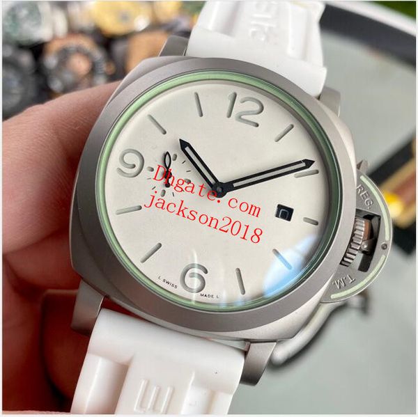 

luxury watches classic lumin0r 1950 3 days p 01119 black white dial 44mm automatic movement fashion men's watch wristwatches, Slivery;brown