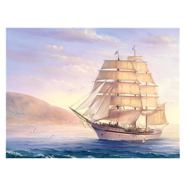 

diamond painting yi bright 5d diy sailing boat embroidery full square/round scenery picture of rhinestone home decor
