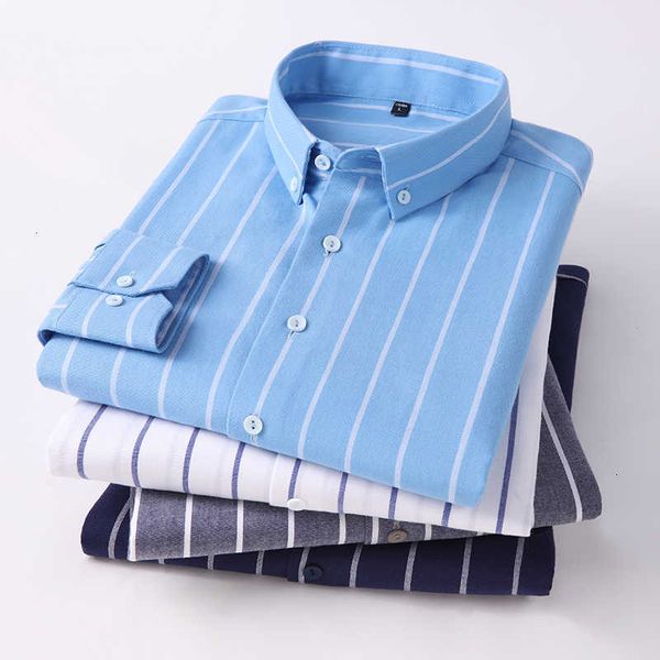 

men's casual shirts autumn business striped long sleeve classic style fashion slim non-iron brand shirt male clothes j2lr, White;black