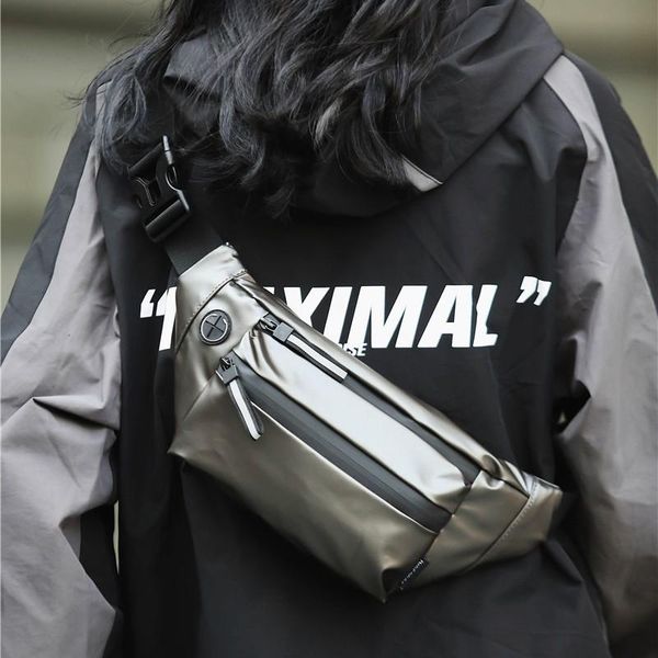 

hip hop women waist bag large capacity belt leather fanny pack female shoulder crossbody chest bags banana purse