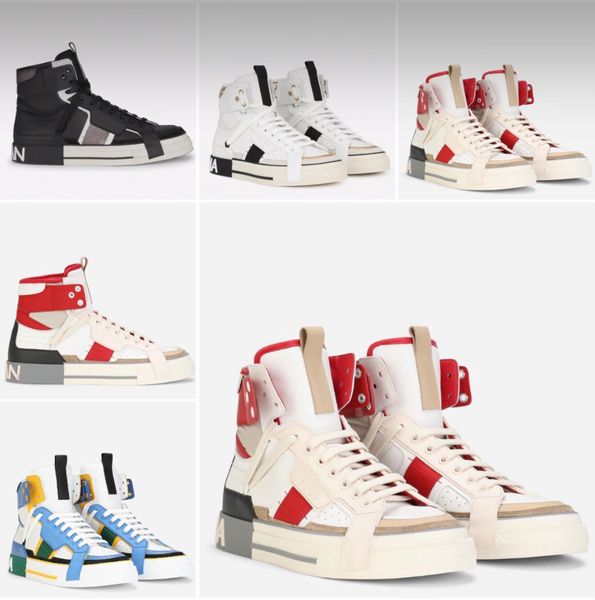 

brand design calfskin zero custom high-sneakers shoes for men outdoor sports portofino calfskin leather comfort casual walking discount foot, Black