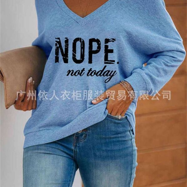 

women's new 2021 spring v-neck off shoulder long sleeve t-shirt, Black;gray